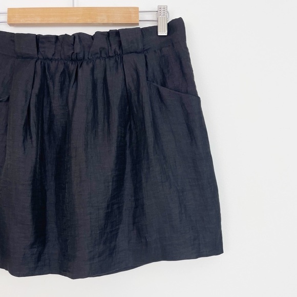 J. Crew Black Linen Charter Mini Skirt Size 2 - Picture 4 of 9
